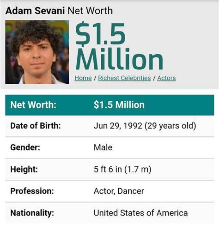 Adam G. Sevani Net Worth