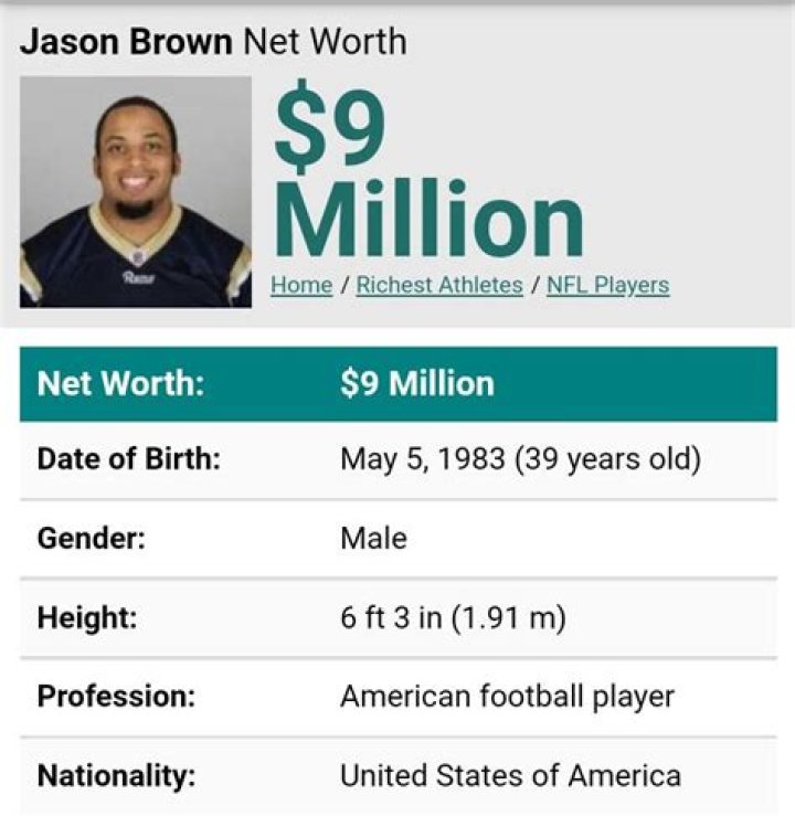 Jason Brown Net Worth